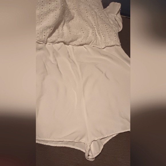 Pink Lily Lined Eylet Baby Doll Dress w/ Pockets - Picture 5 of 9